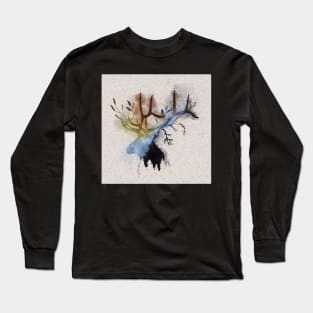 Colorwash Elk Head Long Sleeve T-Shirt